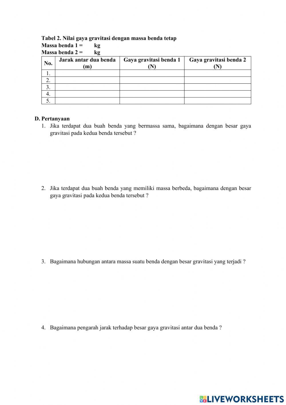 LKPD Simulasi Virtual Gaya Gravitasi