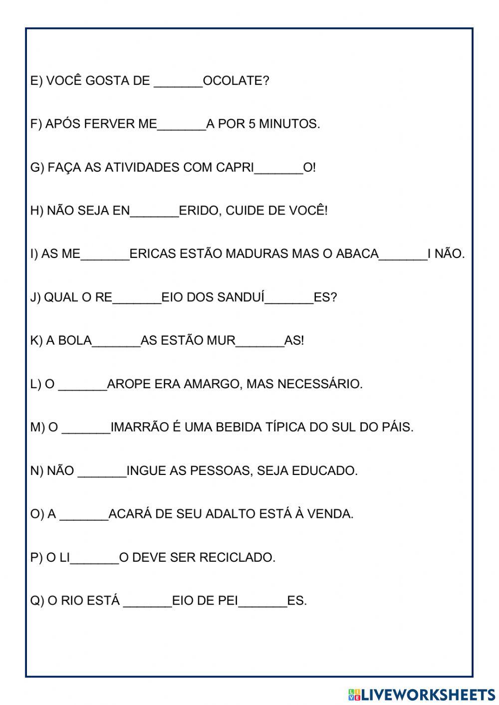 Ortografia - X ou CH