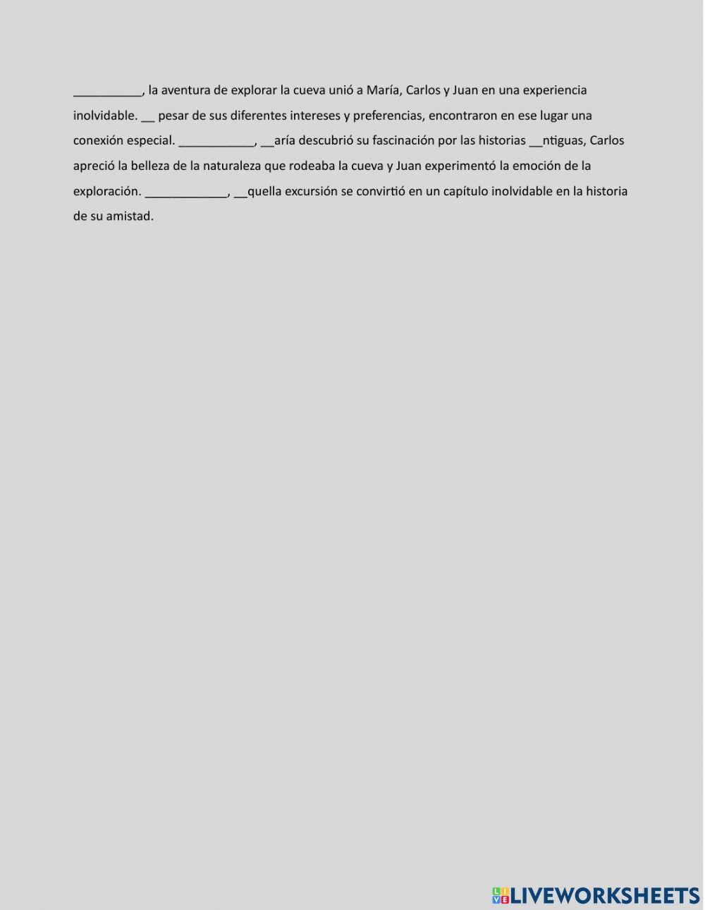 Uso adecuado de Mayúsculas, minúsculas y Conectores