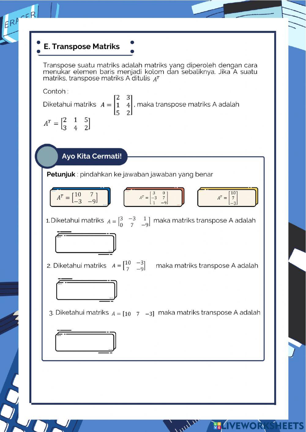 E-lkpd matriks kelompok 2