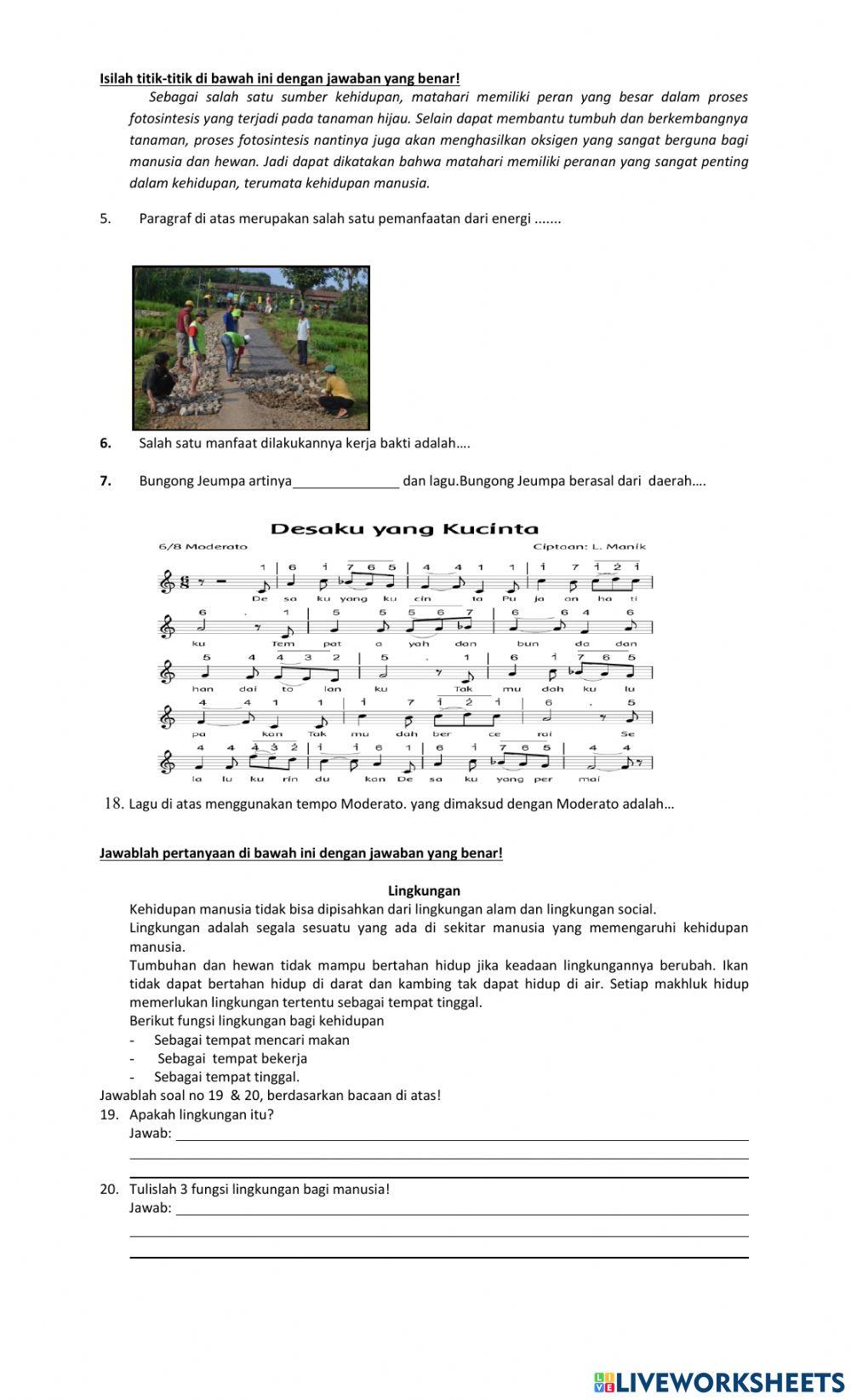 PAT TEMA 9 Kelas 4 2023