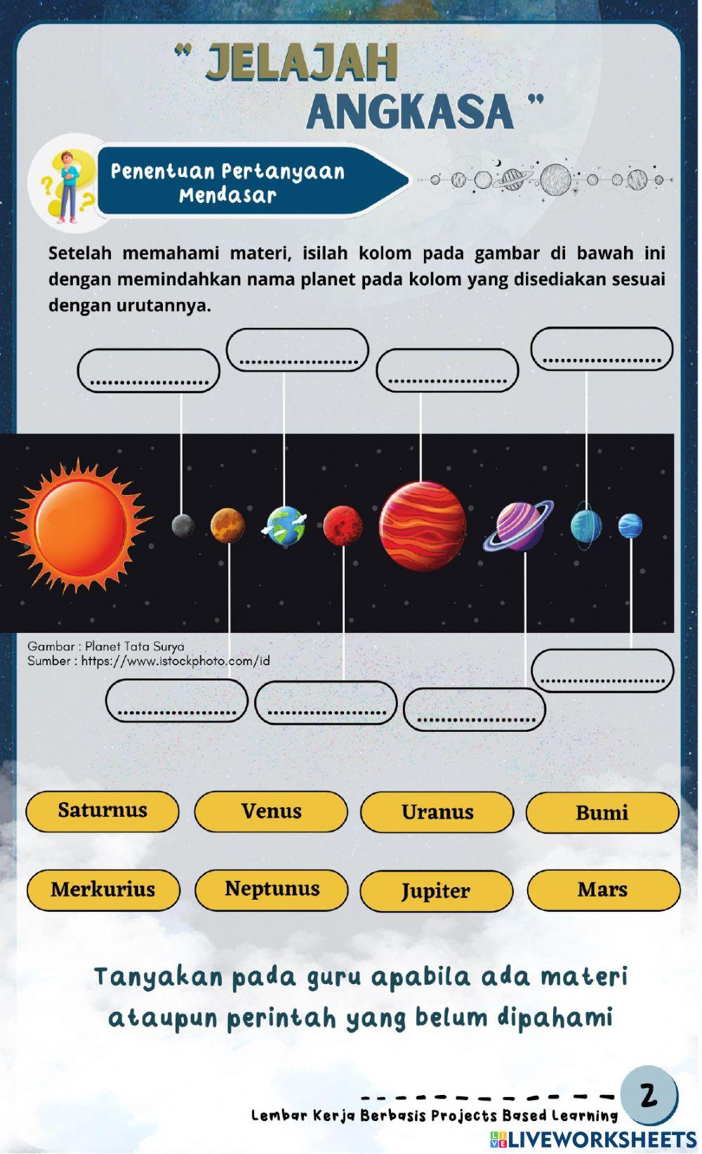 Kegiatan 1 - Sistem Tata Surya