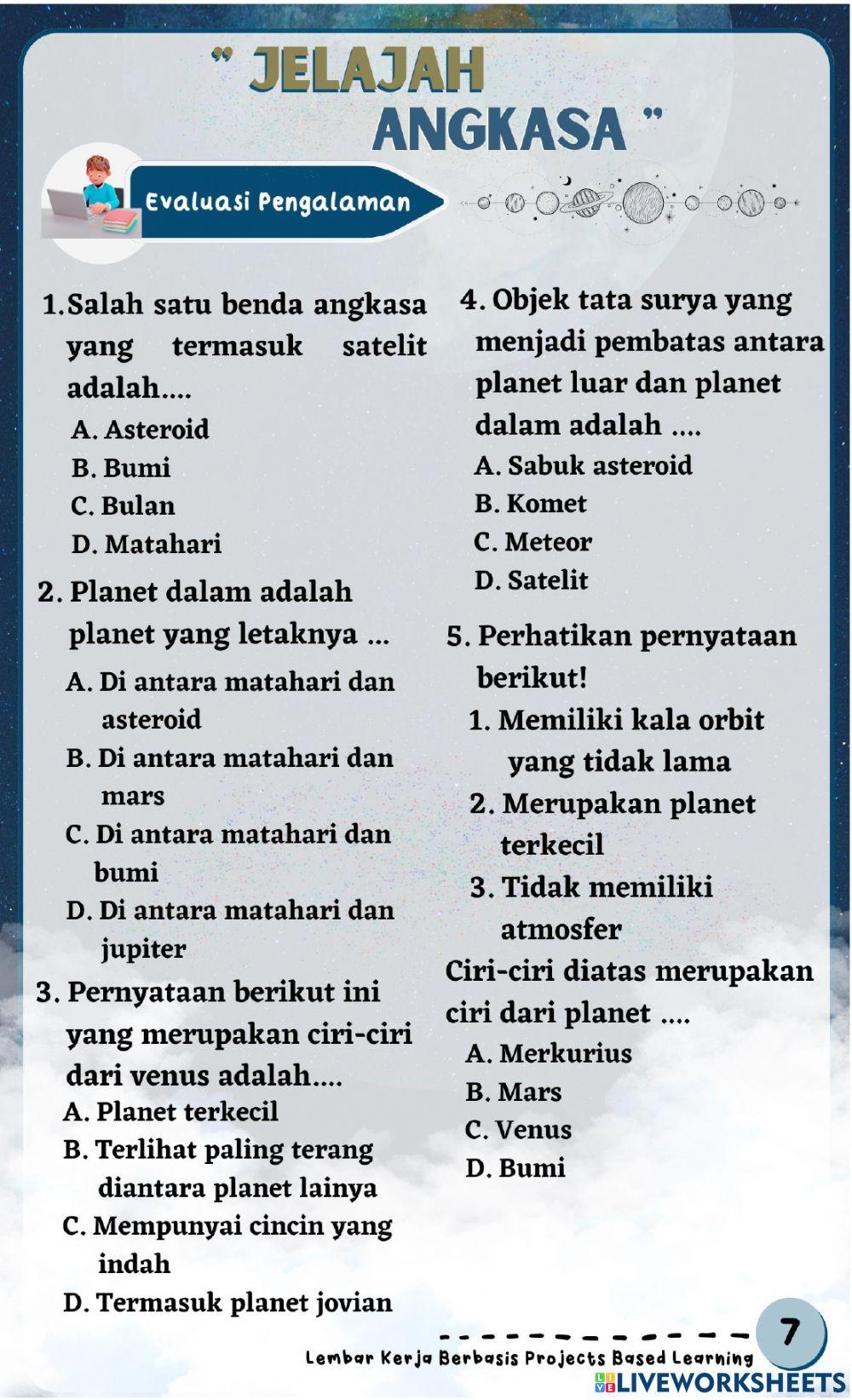 Kegiatan 1 - Sistem Tata Surya