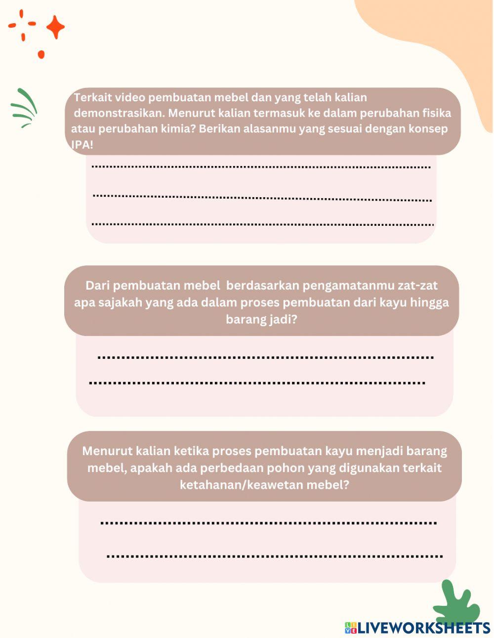 LKPD Perubahan Fisika dan Kimia