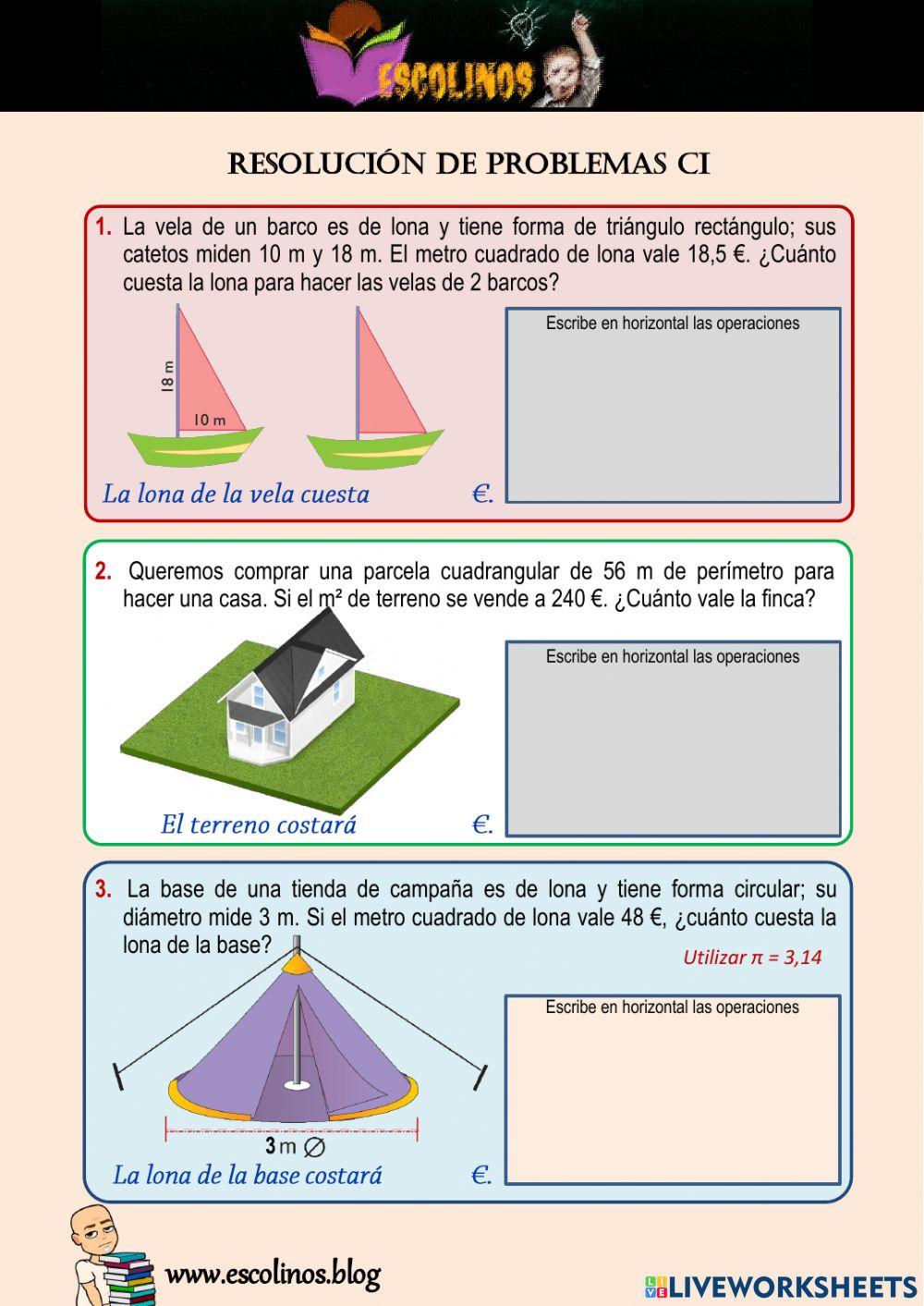 Matemáticas 5º. Resolución de problemas CI Matemáticas 5º. Resolución de problemas CI