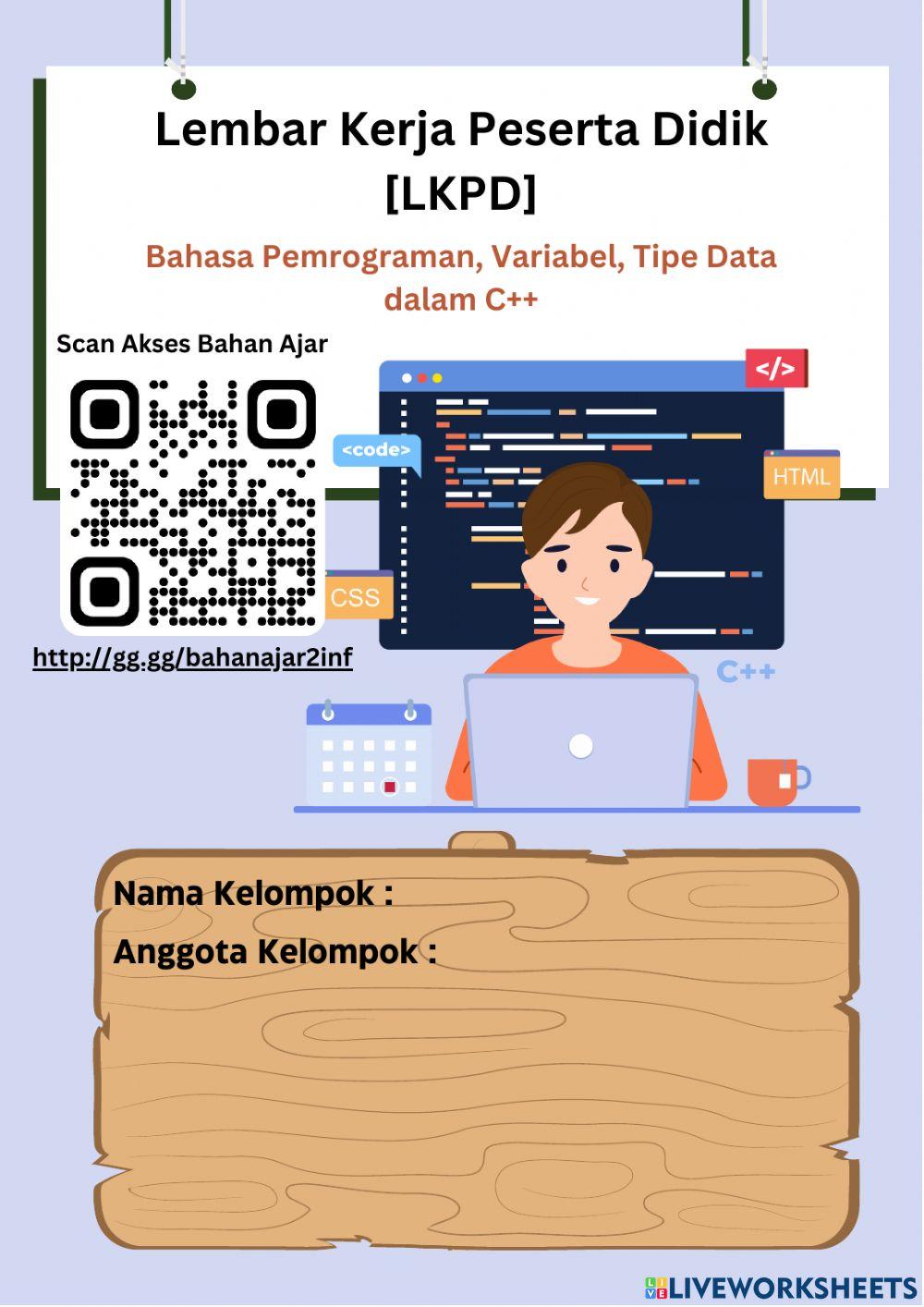 LKPD Struktur dan Bahasa Pemrograman C++