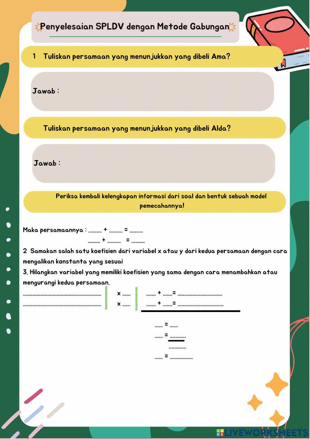 SPLDV Metode Gabungan