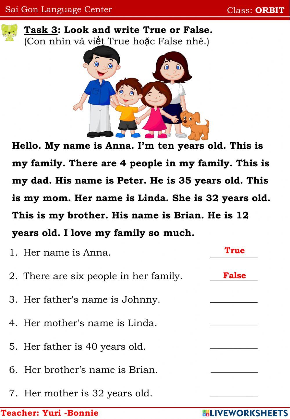 FF0-Topic 9:My family