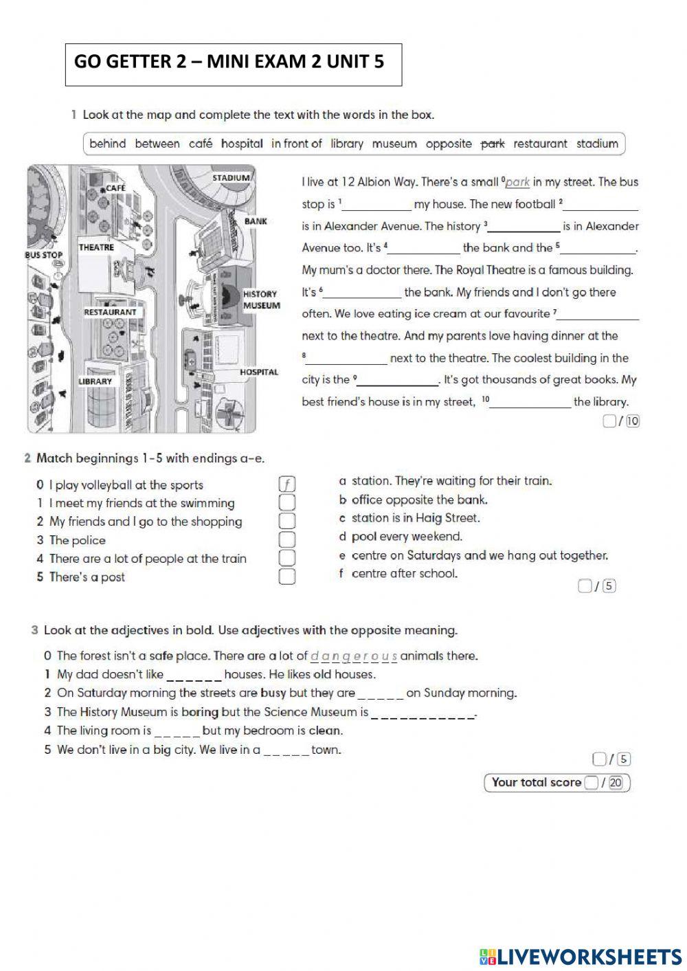 Go getter unit 5 mini test