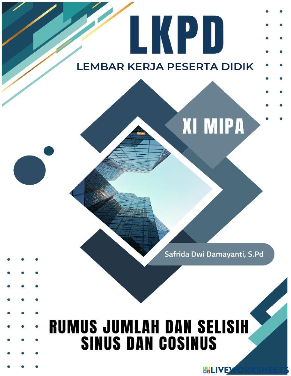 Rumus penjumlahan sinus dan kosinus