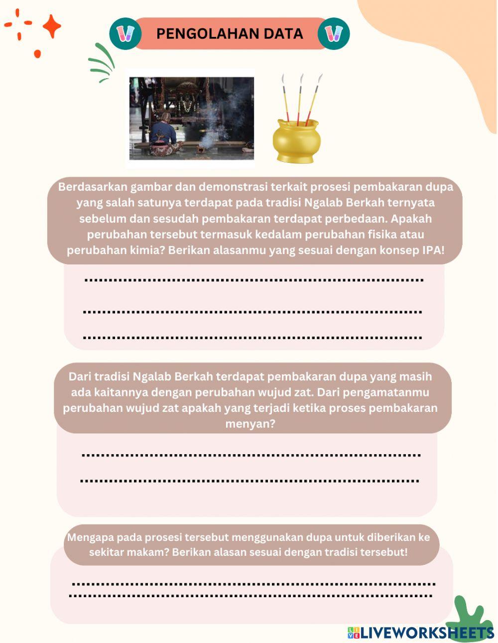 Sub Bab Perubahan Fisika dan Kimia