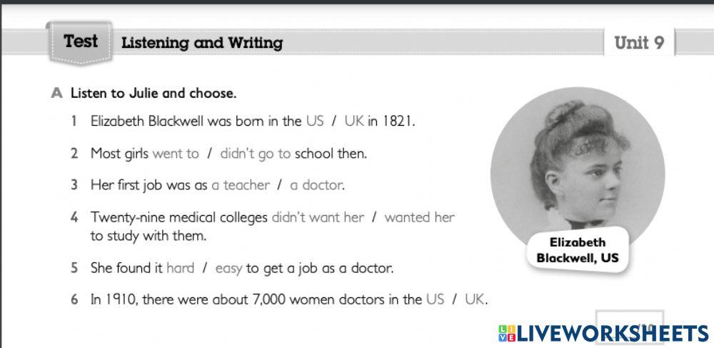 3º Listening Unit 9