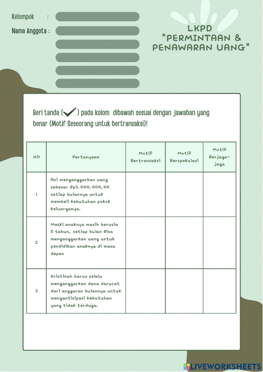 Permintaan dan Penawaran Uang