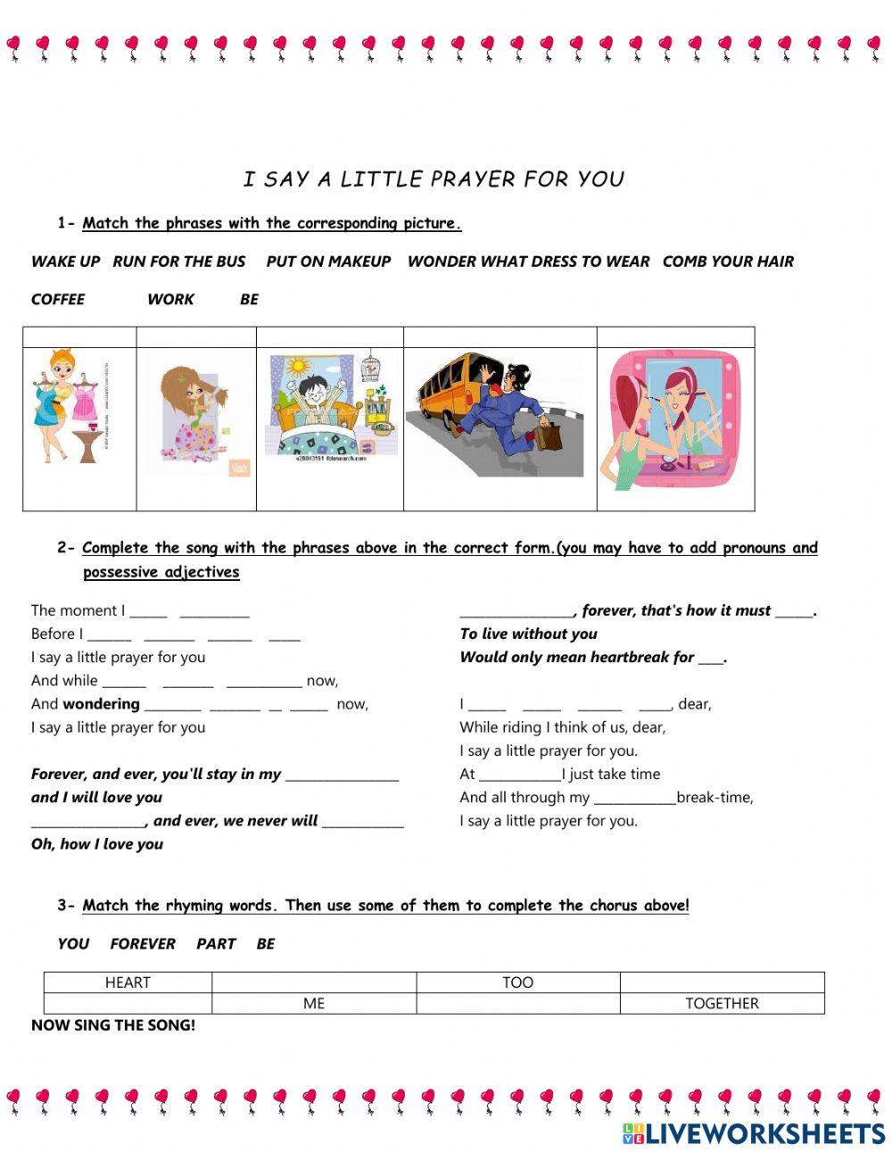 I say a little prayer for you (SONG)