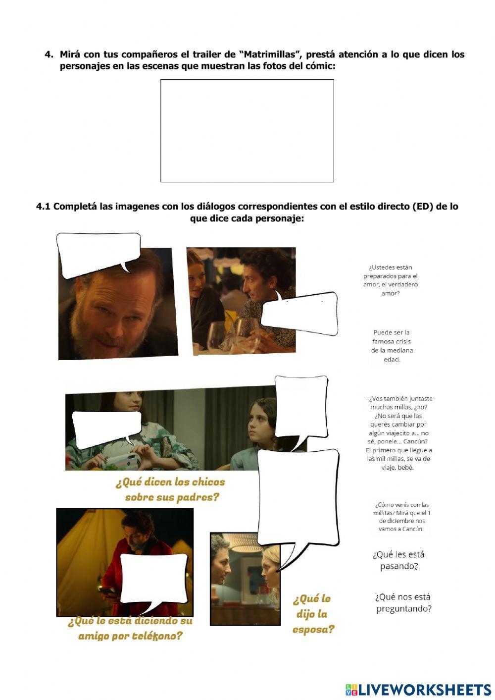 Secuencia didáctica estilo directo e indirecto El amor en el cine y la música