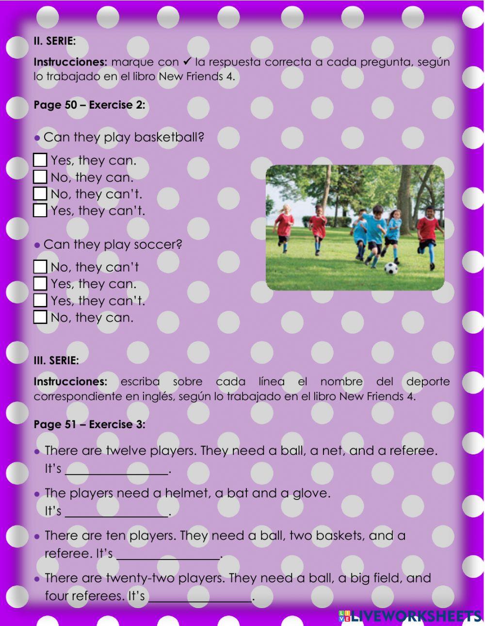 I enjoy playing sports 1. 4°-Ficha10-2023