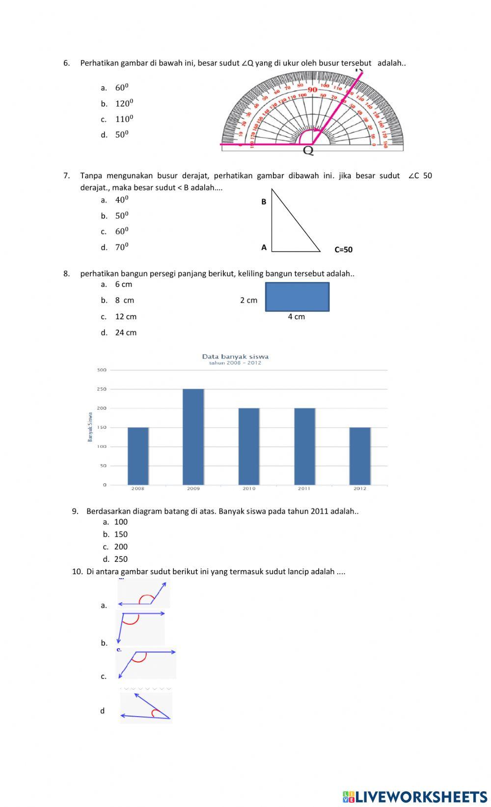 Pat matematika kls 4 2023