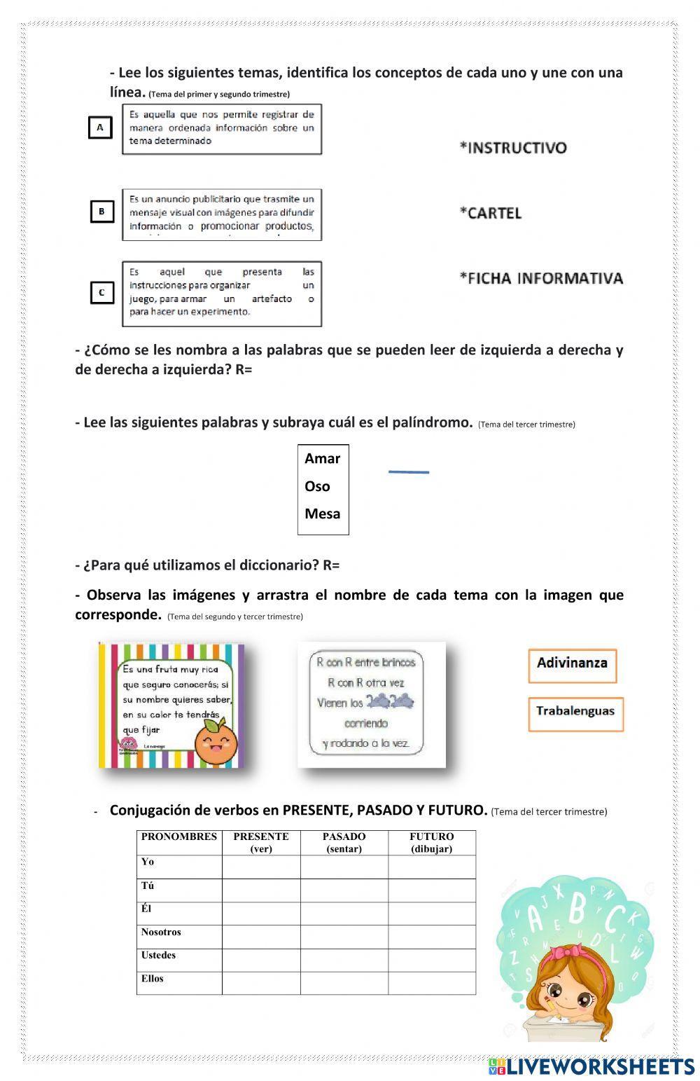 Guía global de español 2°