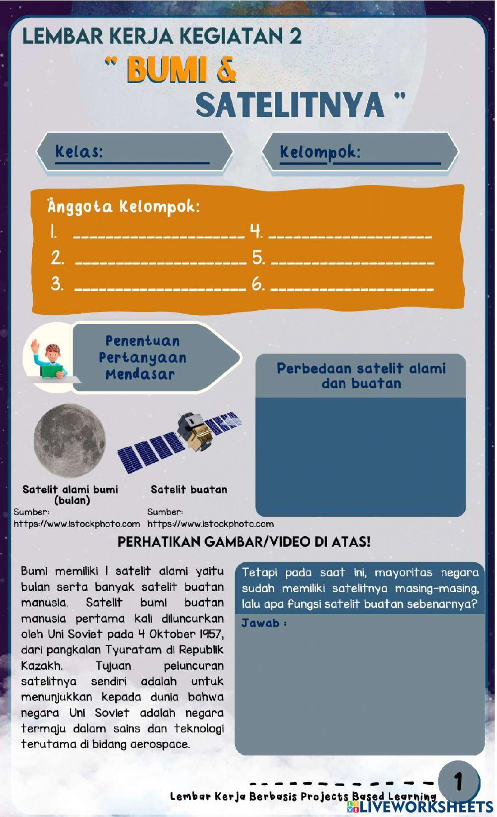 Kegiatan 2 - Bumi dan Satelitnya