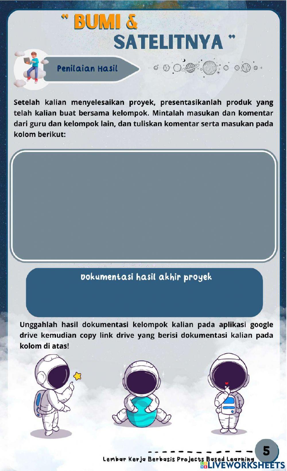 Kegiatan 2 - Bumi dan Satelitnya