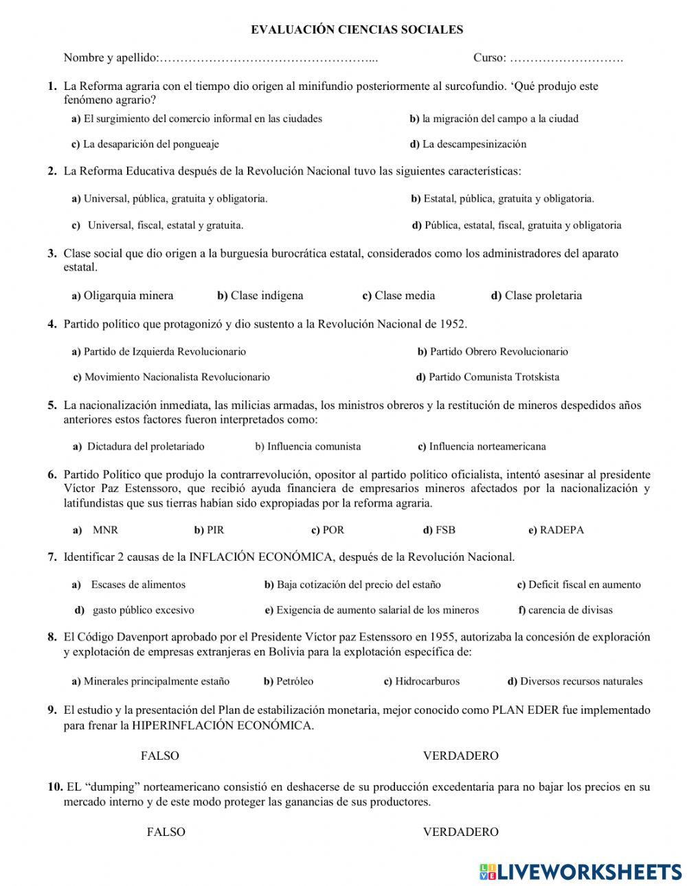 Post revolucion nacional