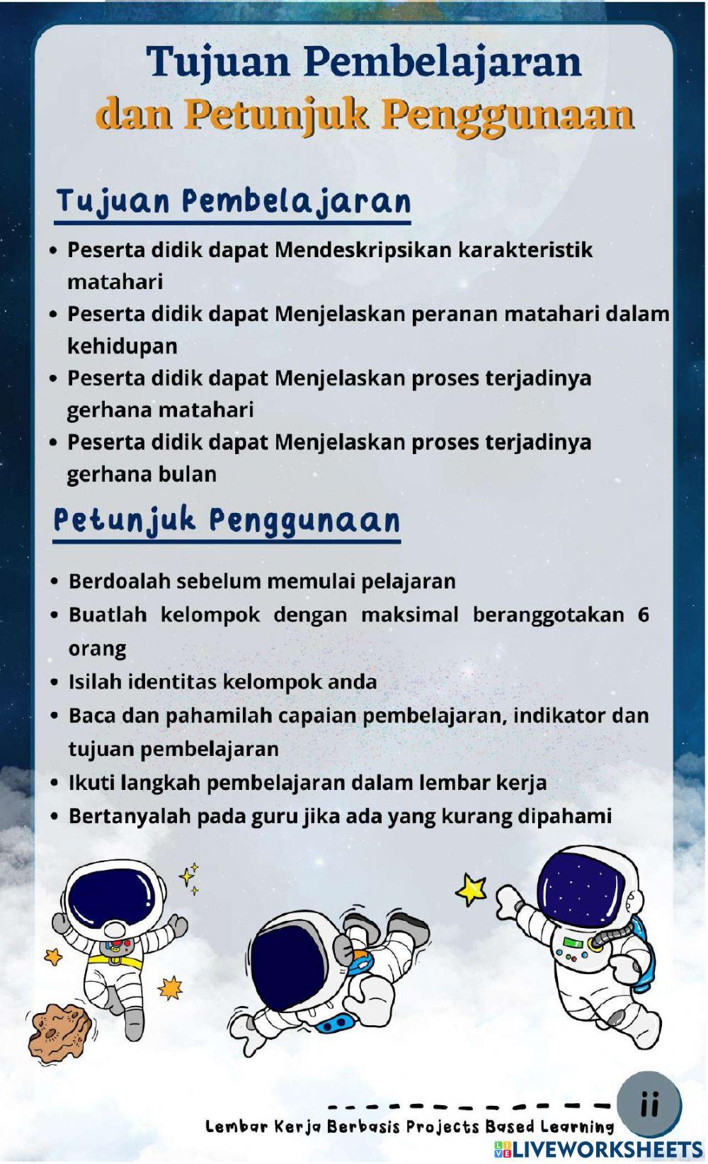 Kegiatan 3 - Mengenal Matahari Lebih Dekat