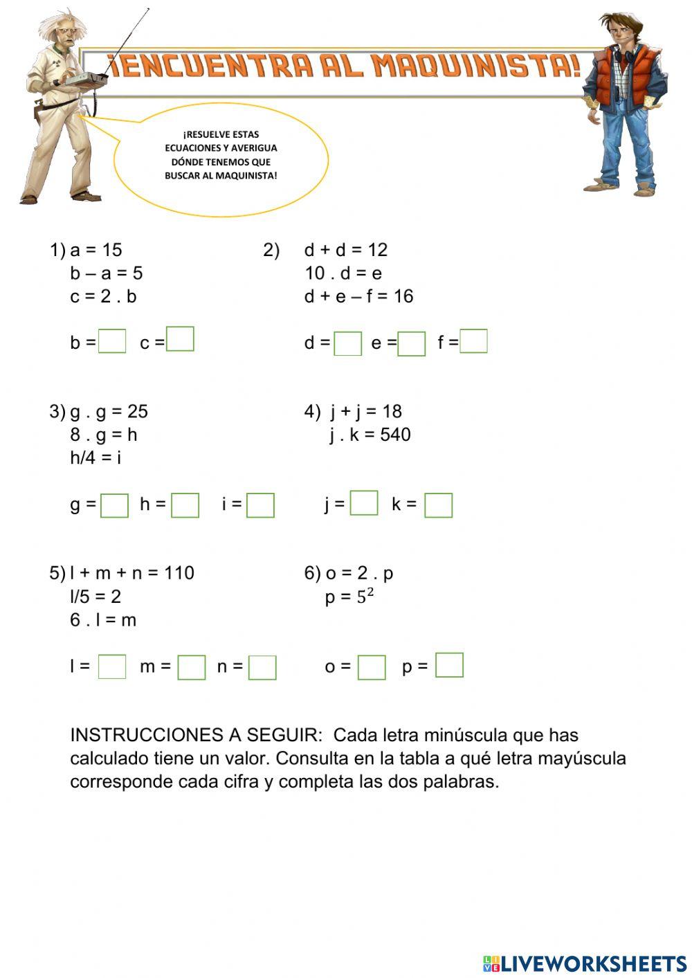 Enigma de ecuaciones