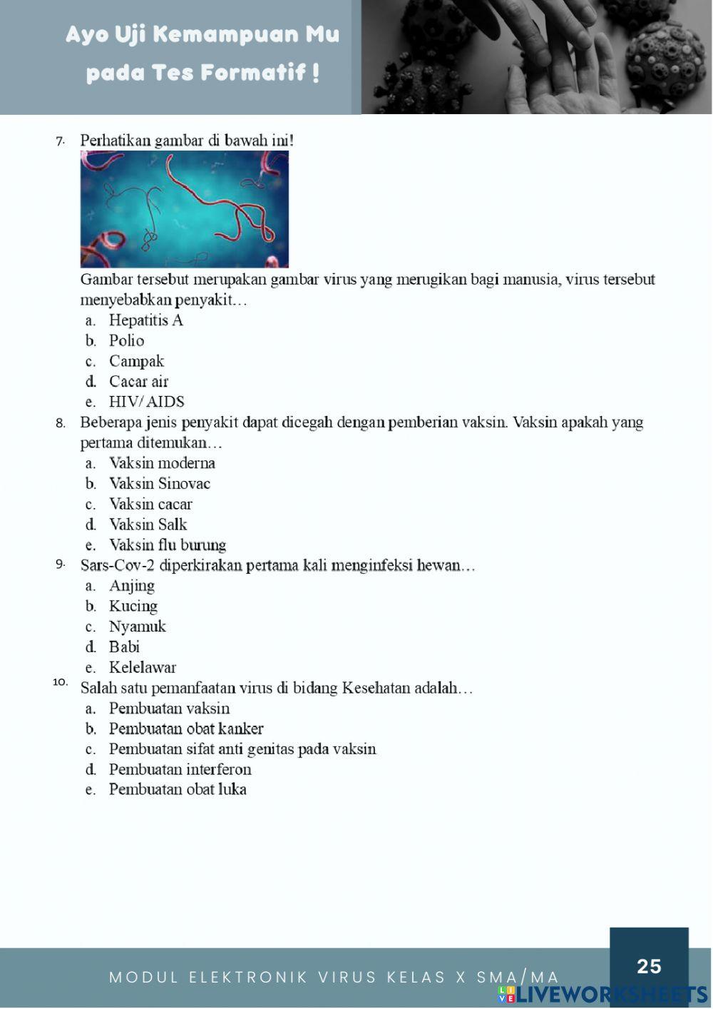 Soal objektif modul virus berbasis flipped classroom P2