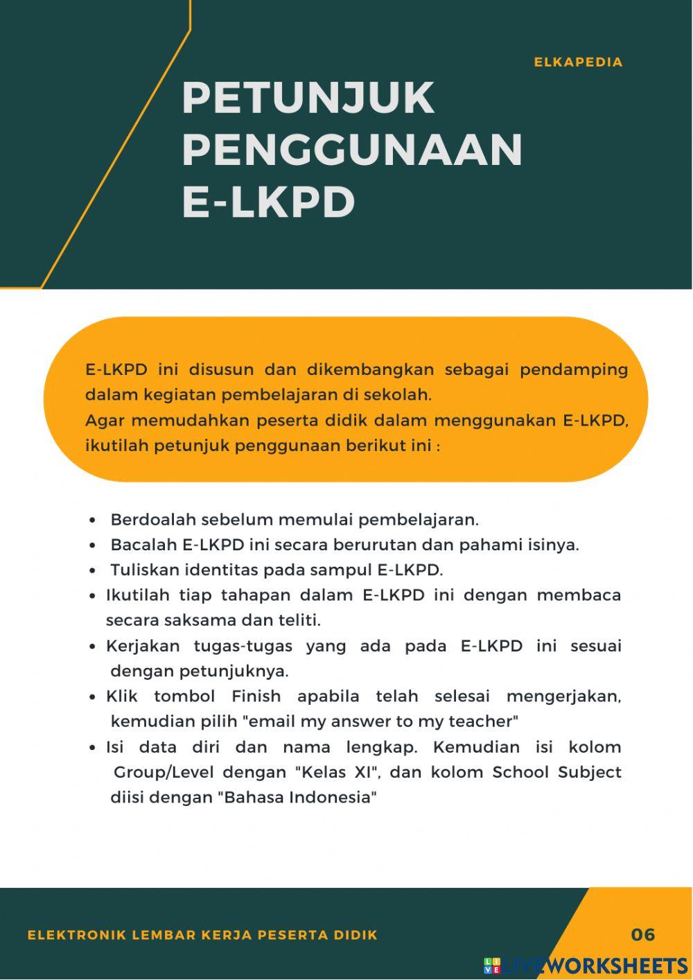 E-LKPD Bahasa Indonesia