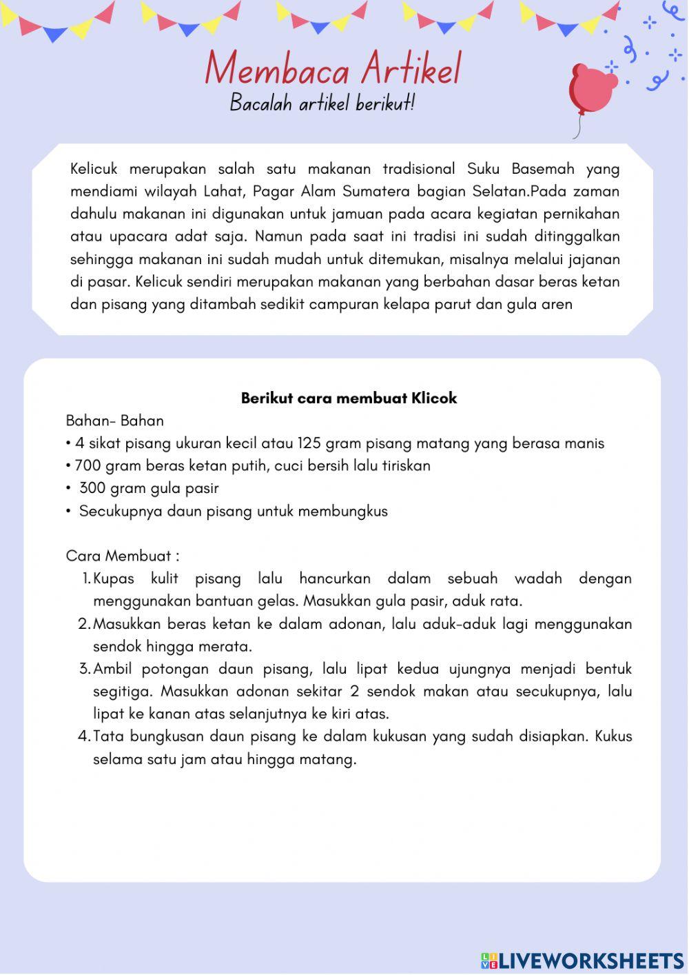 LKPD P5 Fase F : Kearifan Lokal