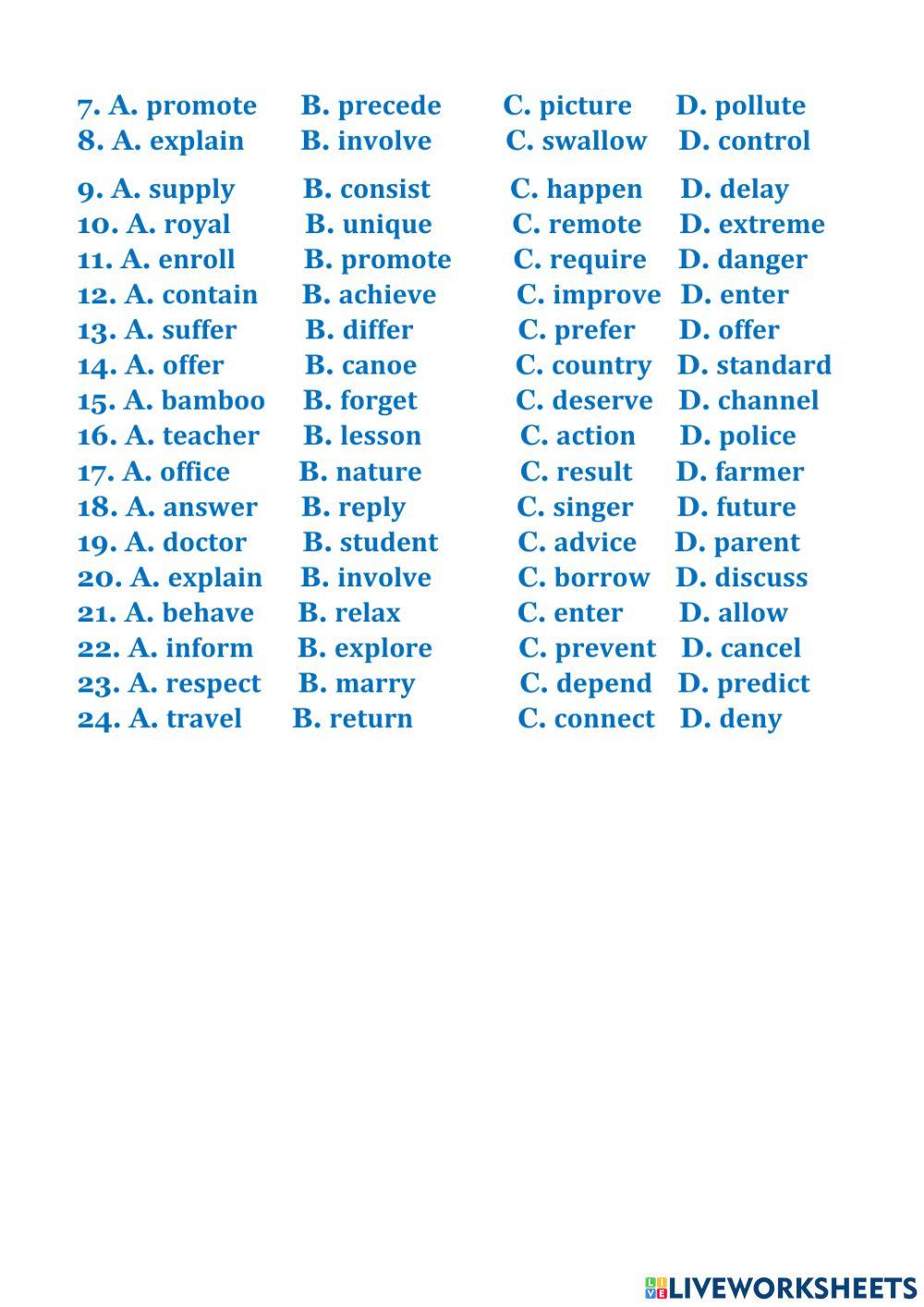 Trọng âm của từ có 2 âm tiết