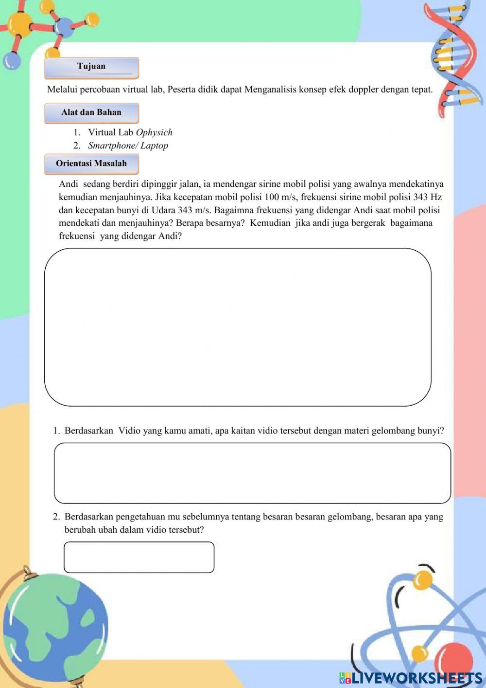 Lembar Kerja Peserta Didik Efek Doppler
