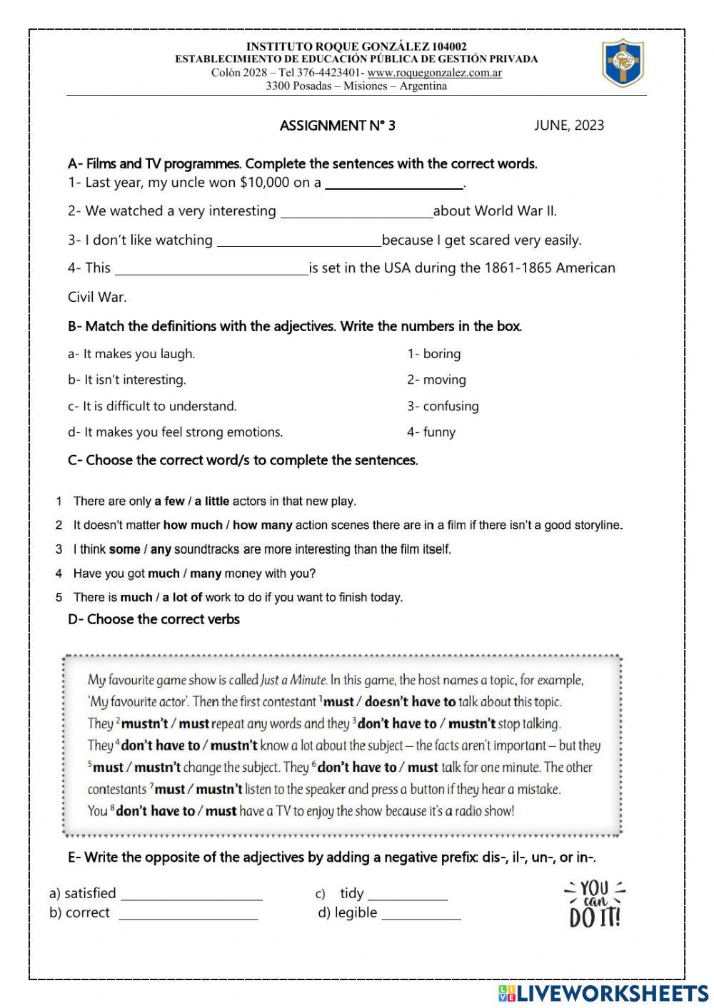 Films and Tv programmes