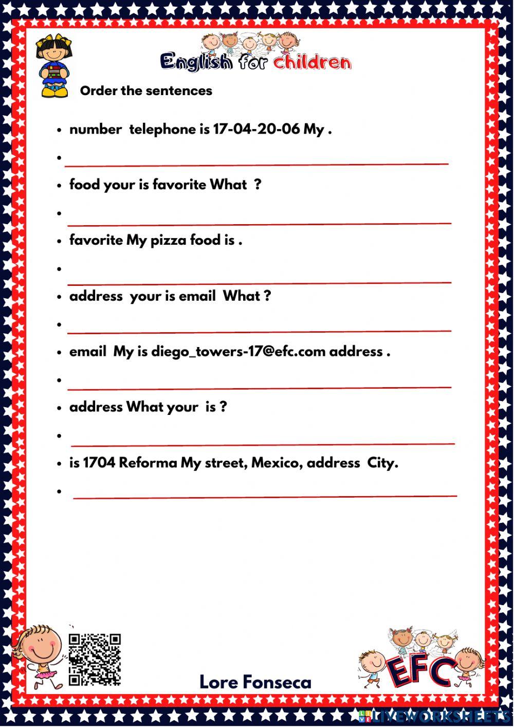 What is your name? By EFC Lore Fonseca