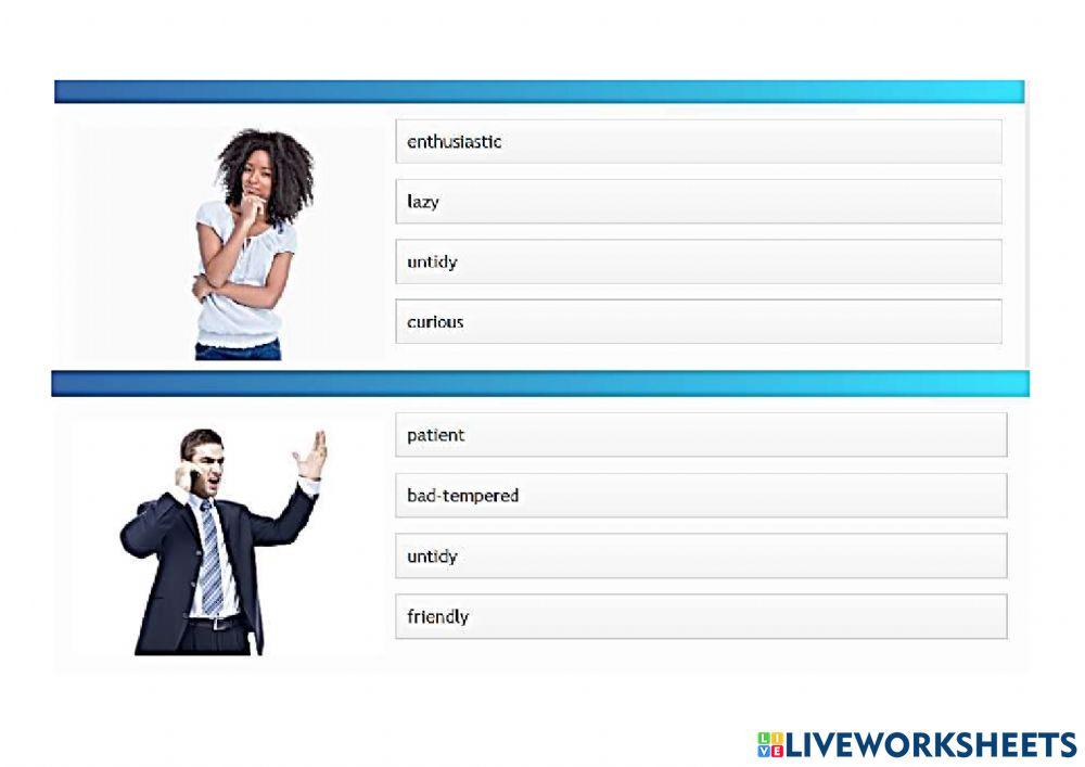 Let's hit the road 2a - Adjectives of personality and talents