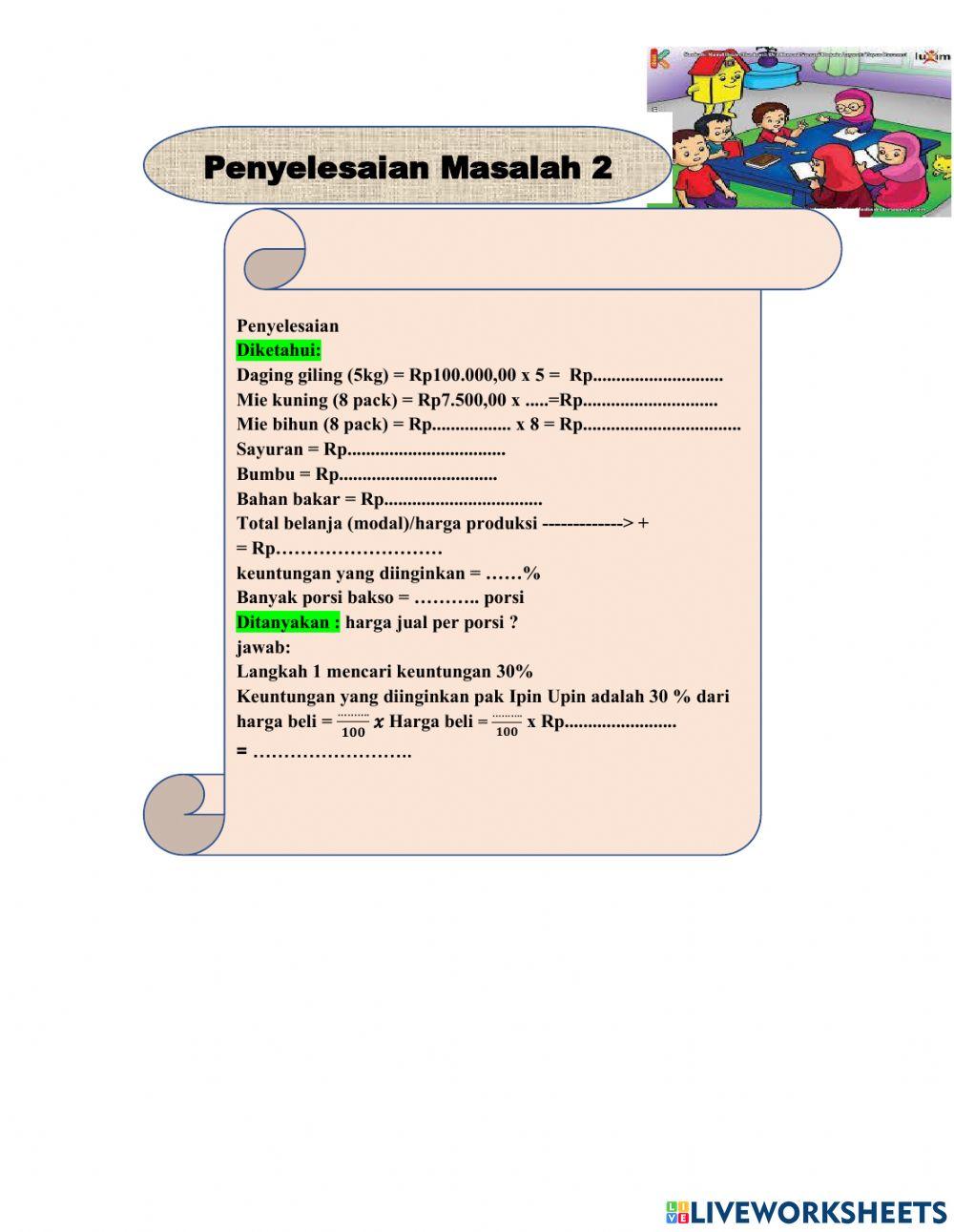 Aritmetika Sosial Jual Beli