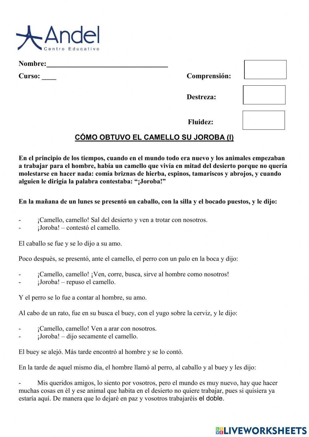 Como obtuvo el camello su joroba