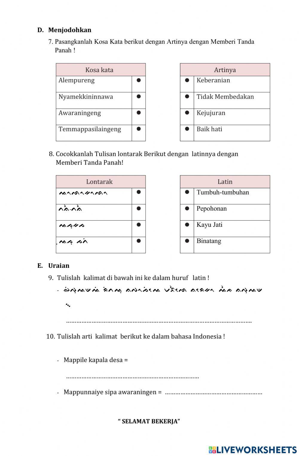 Pat: bahasa daerah 5
