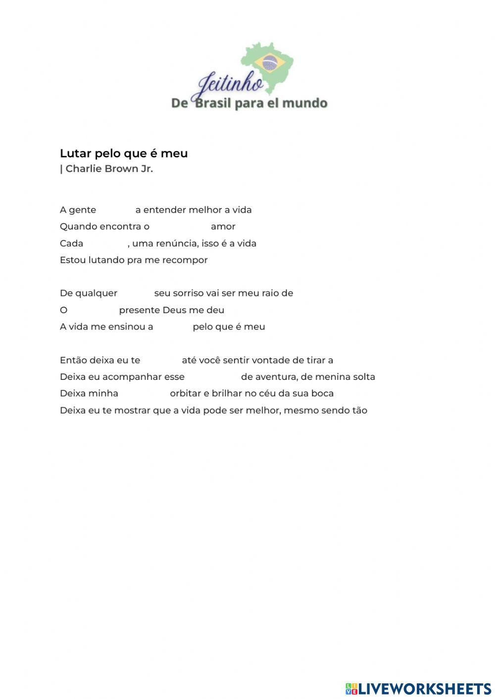 Lutar pelo que é meu - Charlie Brown Jr