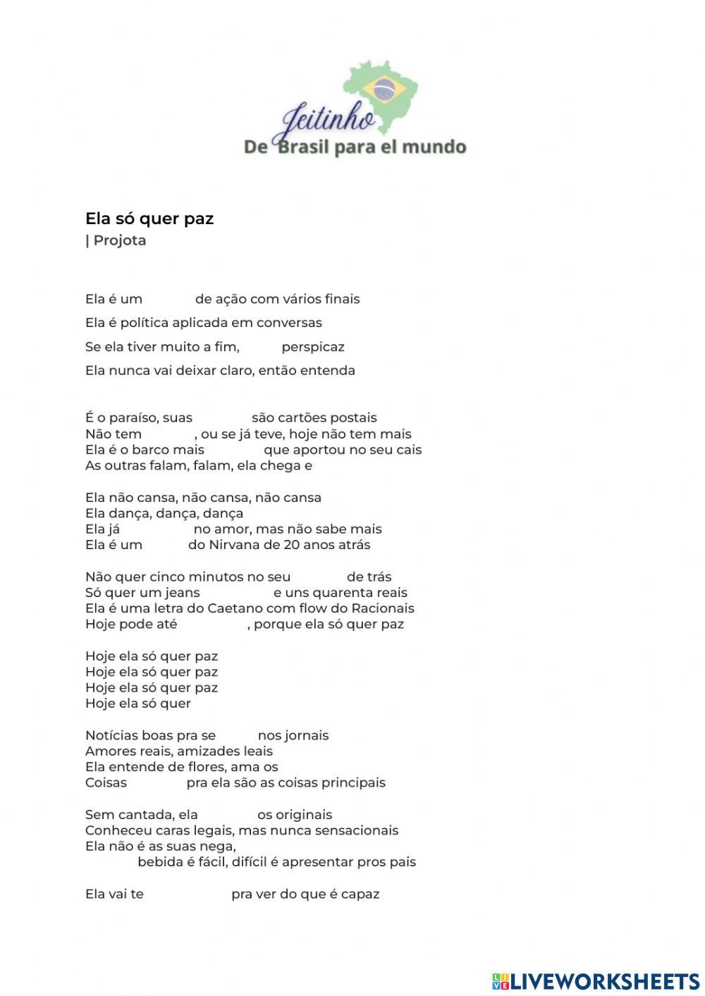 Ela só quer paz - Projota