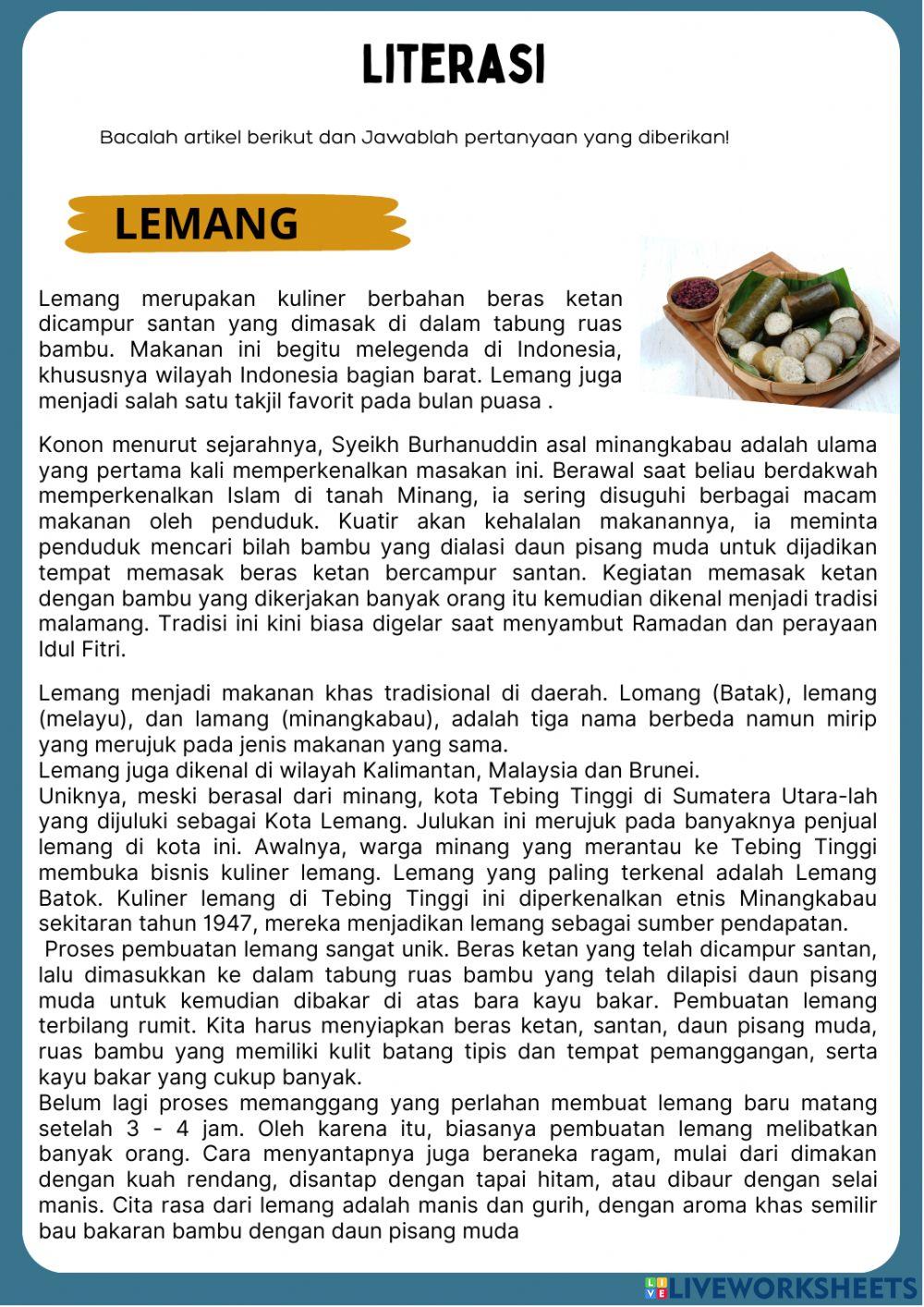 LKPD Project : Lemang