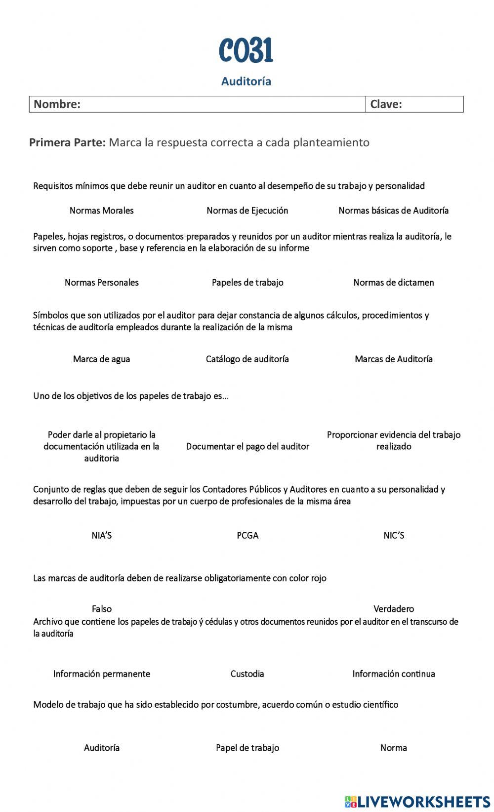 Marcas de Auditoría