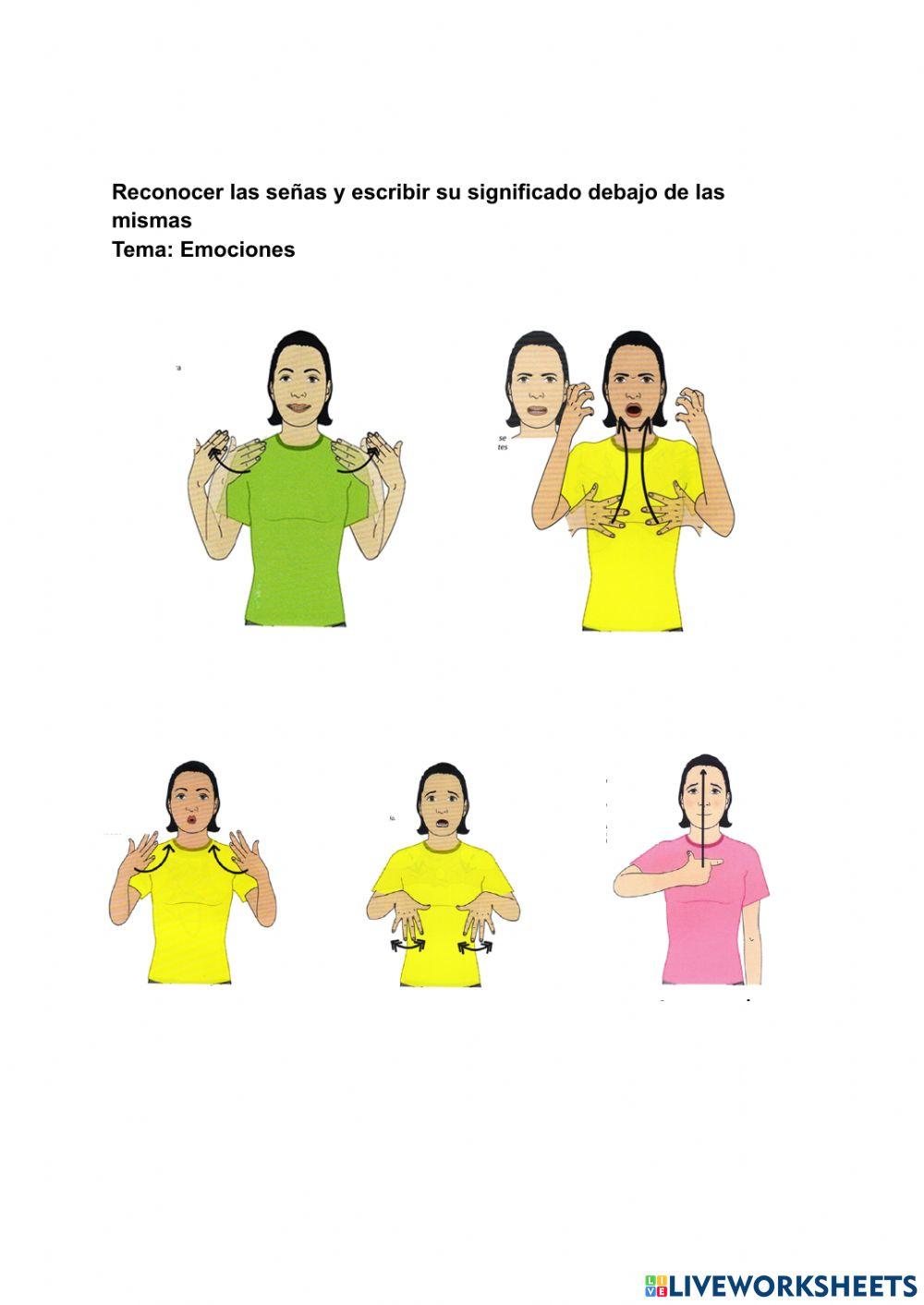 Lengua de Señas: Emociones y Pronombres
