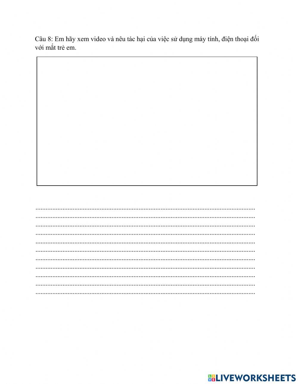 Bài kiểm tra tin học lớp 3