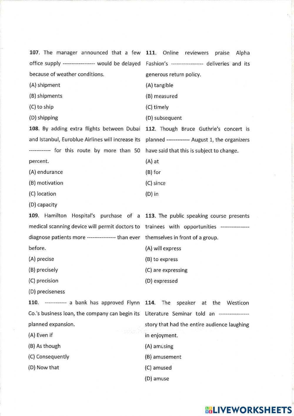 Unit 10: practice part 5 +6