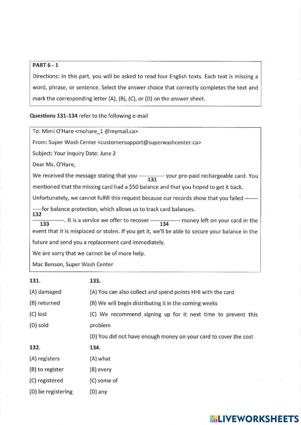 Unit 10: practice part 5 +6