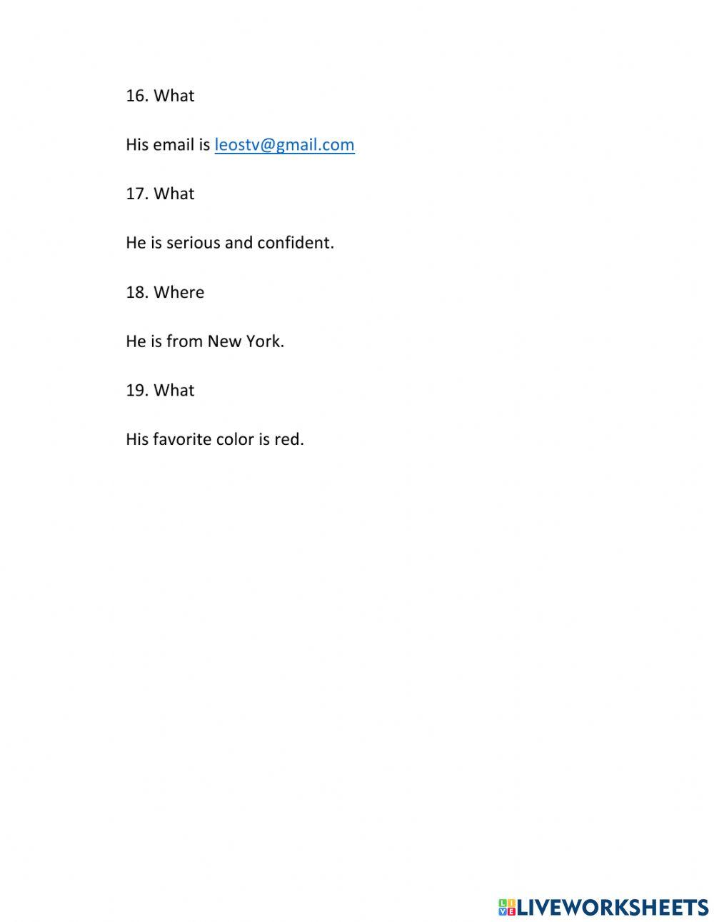 Personal information 2