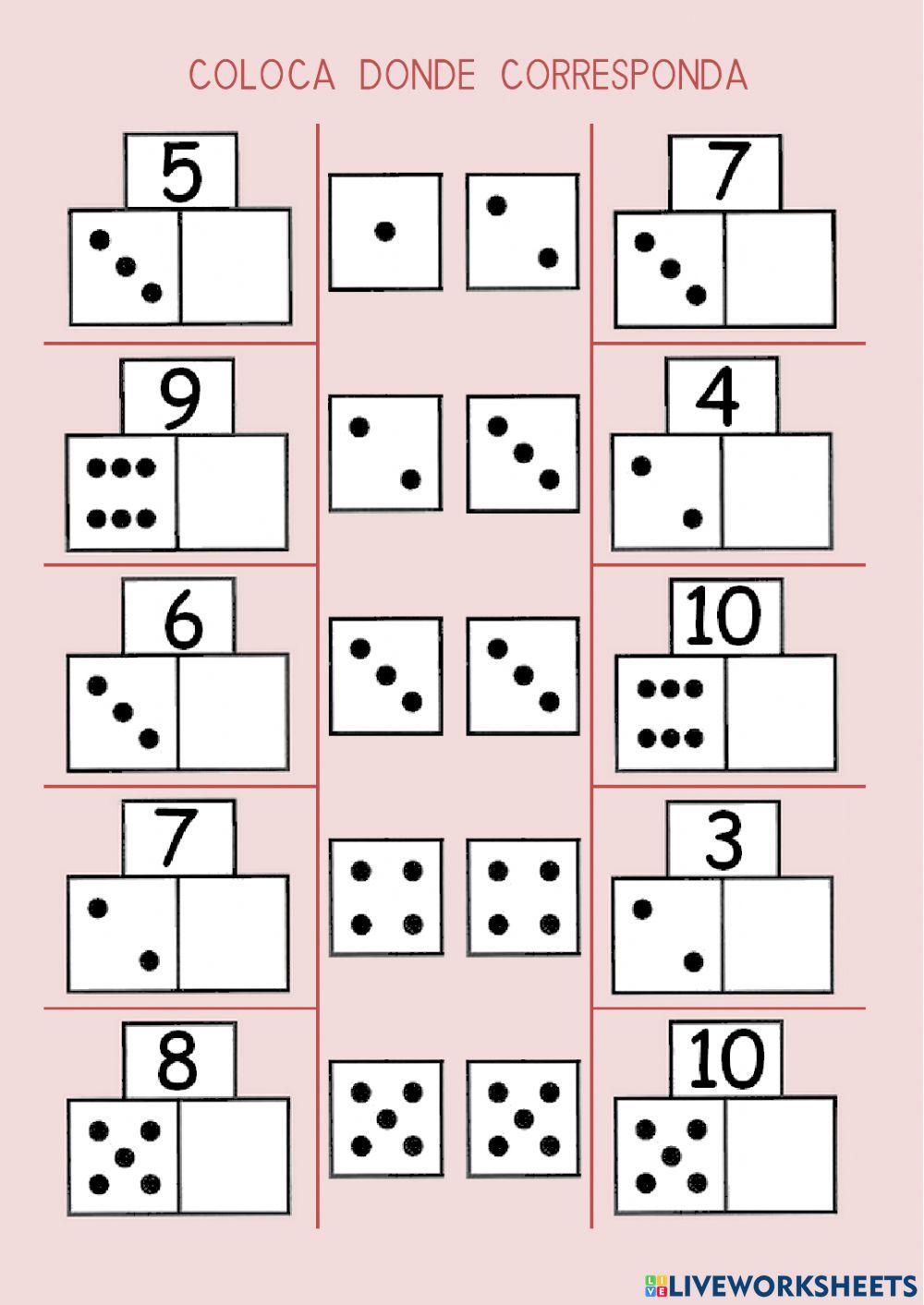 Sumas con globos y dominó