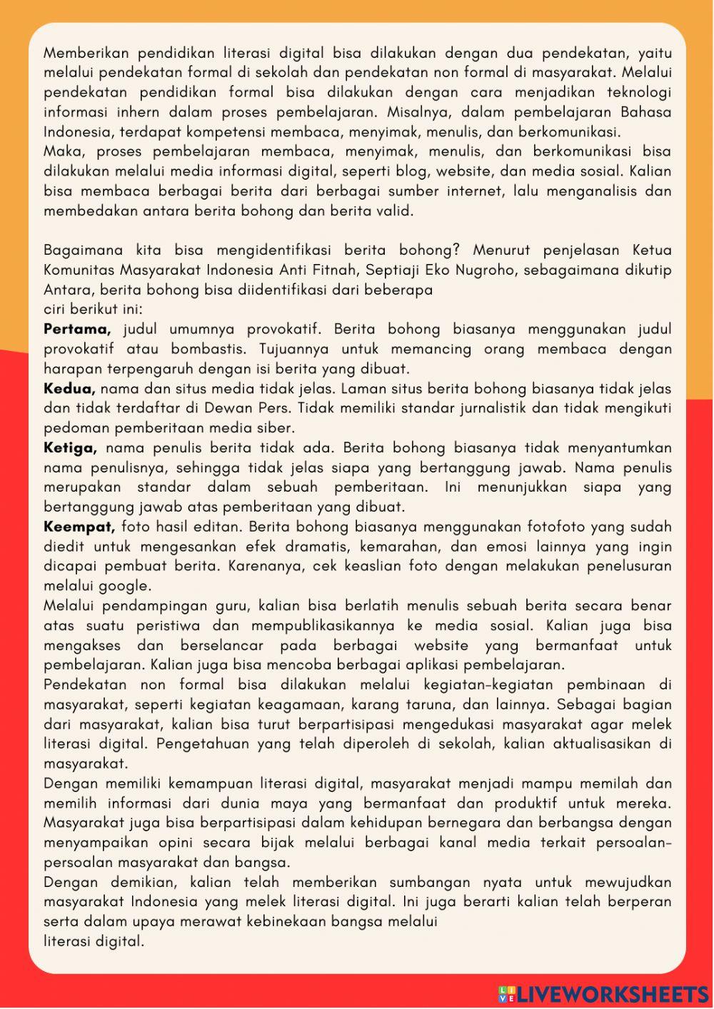 Literasi Digital dalam Kebinekaan Bangsa