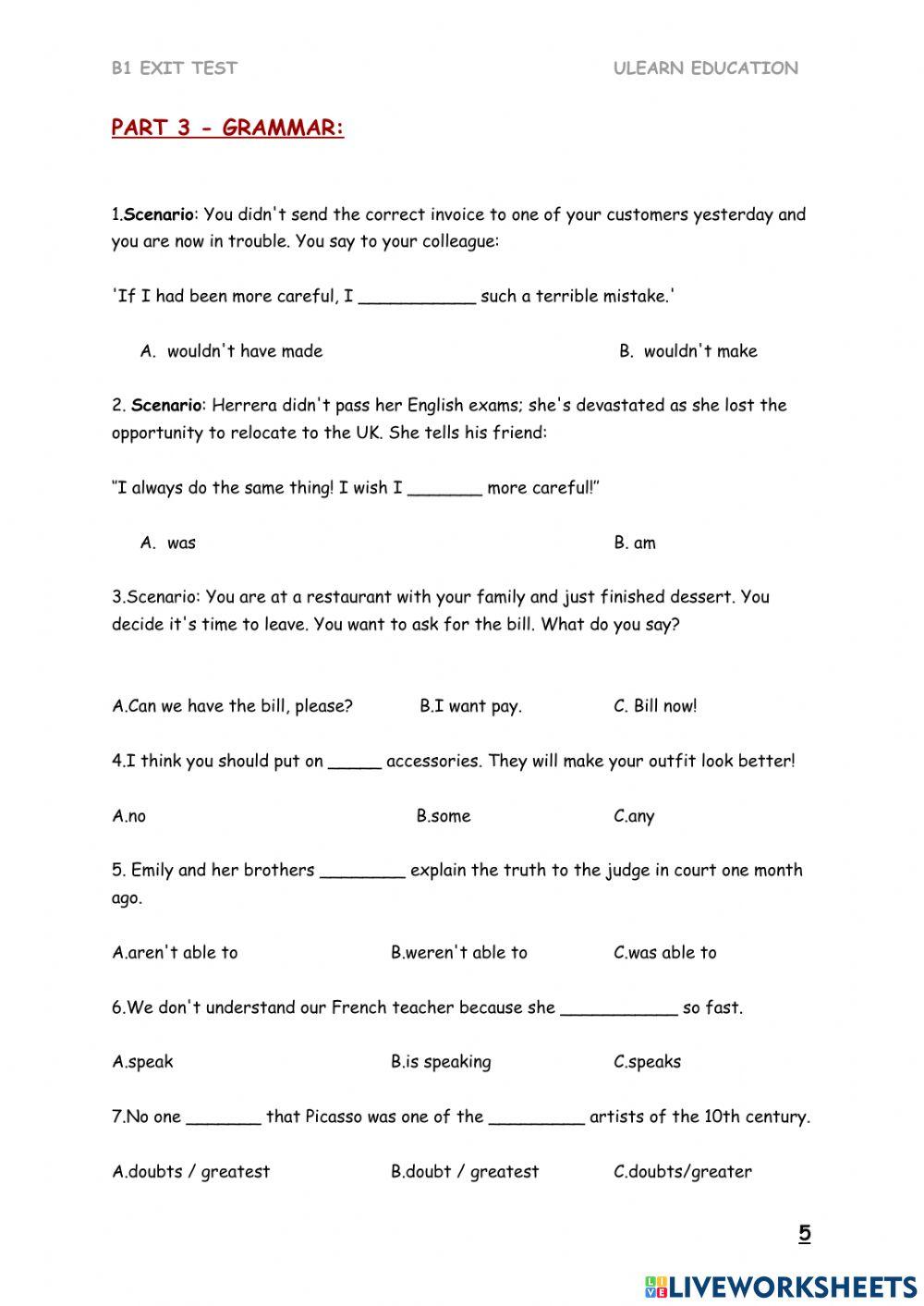 B1 exit- test - restart 2